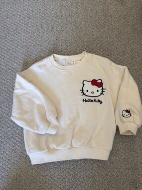 Zara Kids Cream Hello Kitty Sweatshirt with Red Bow